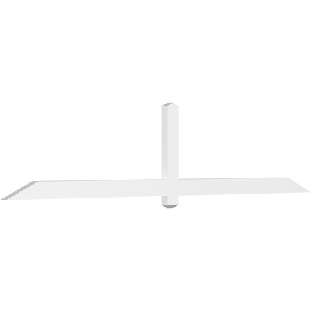 Ekena Millwork Eugene Architectural Grade PVC Gable Bracket, 108"W x 22 1/2"H x 2"D x 4"F, 5/12 Pitch GBP108X23X0204EUG00